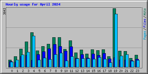 Hourly usage for April 2024