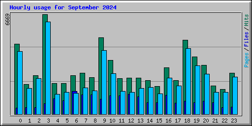 Hourly usage for September 2024