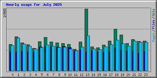 Hourly usage for July 2025